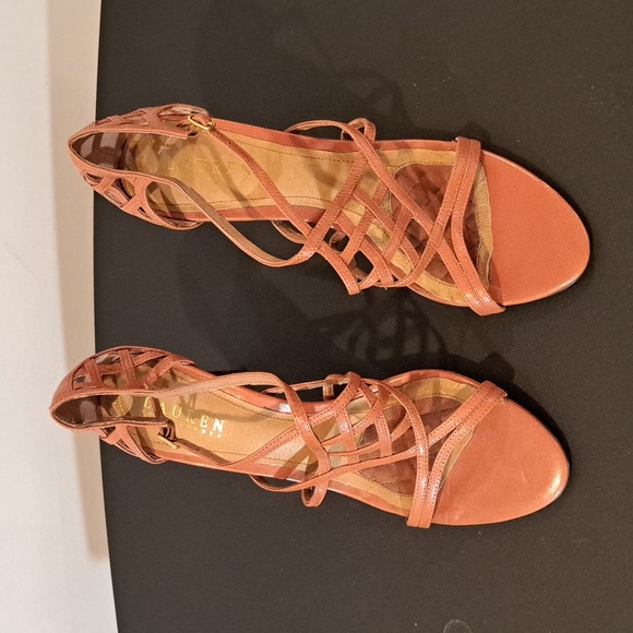NWOT Ralph Lauren Sydney Dress Sandals Heels Tan Size 10 - Picture 3 of 6